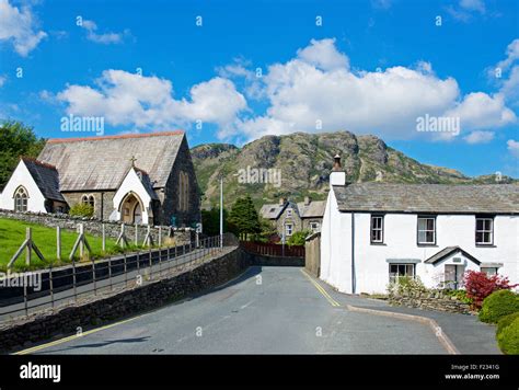 House And Chapel In Coniston Village Lake District National Park