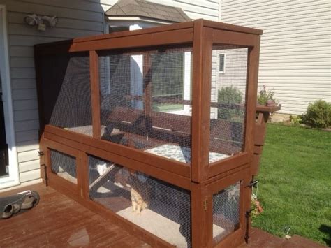 My parents recently got a third cat, and it became too much of a hassle to keep track of them outside so i decided to make an outdoor cat enclosure. Pin by Kathy Holtman on Caaaaaats | Cat enclosure, Outdoor ...