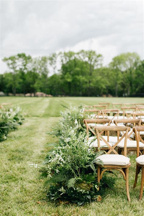 Wildflower Ceremony Aisle For Wedding With Lots Of Greenery In 2020