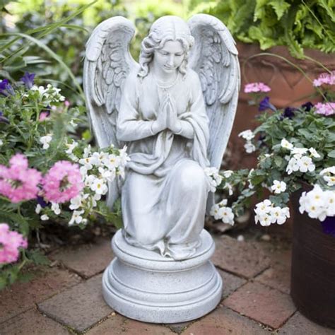Kneelingpraying Guardian Angel Outdoor Statue The Catholic Company
