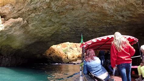 Secret Beach Inside A Sea Cave In Algarve Portugal Youtube