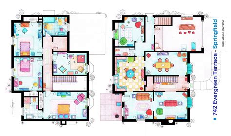 The best of simpsons house floor plan layout new fresh. Plan maison, Dispositions de maison, Couleurs maison
