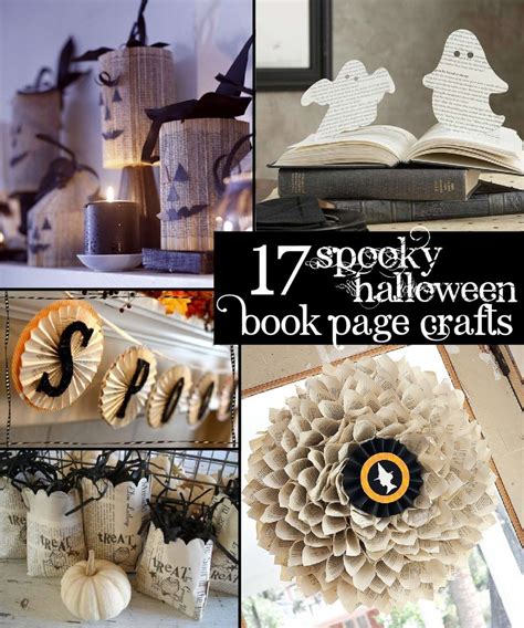 17 Spooky Halloween Book Page Crafts The Scrap Shoppe Halloween