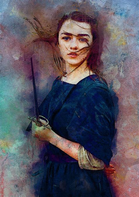 Game Of Thrones Arya Stark Digital Art By Nadezhda Zhuravleva