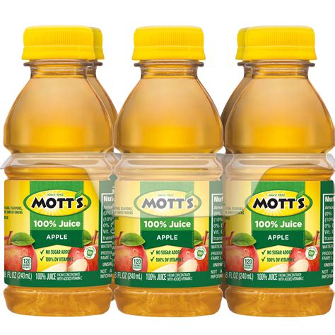 Motts 100 Apple Juice 8 Oz Bottles Shop Juice At H E B