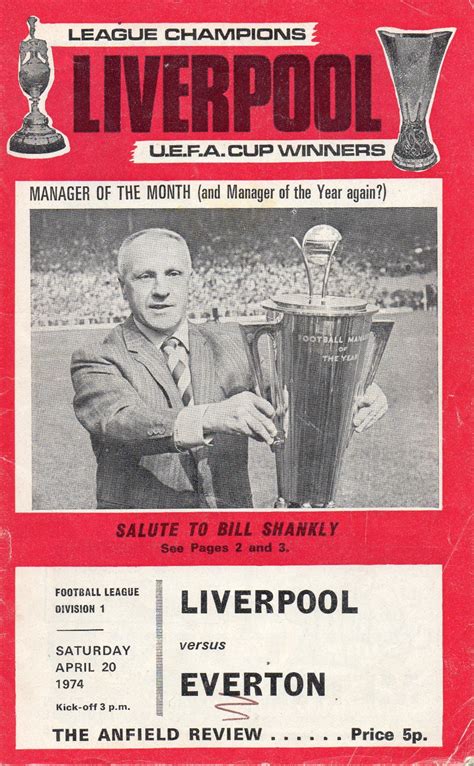 Matchdetails From Liverpool Everton Played On Saturday 20 April 1974
