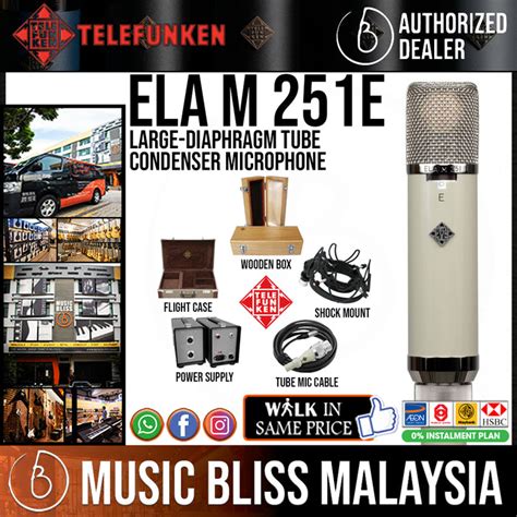 Telefunken Ela M 251e Large Diaphragm Tube Condenser Microphone Music