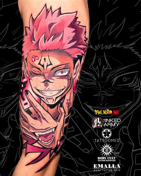 K Anime Tattoos Small Colorful Tattoos