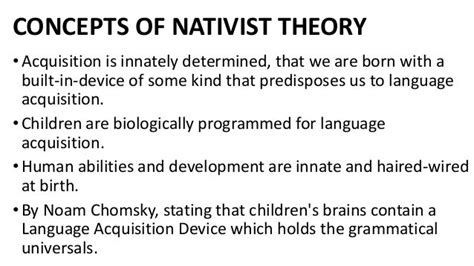 Nativist Theory
