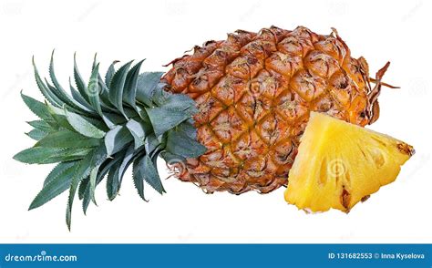 Fresh Pineapple Isolated On White Stock Image Image Of Organic