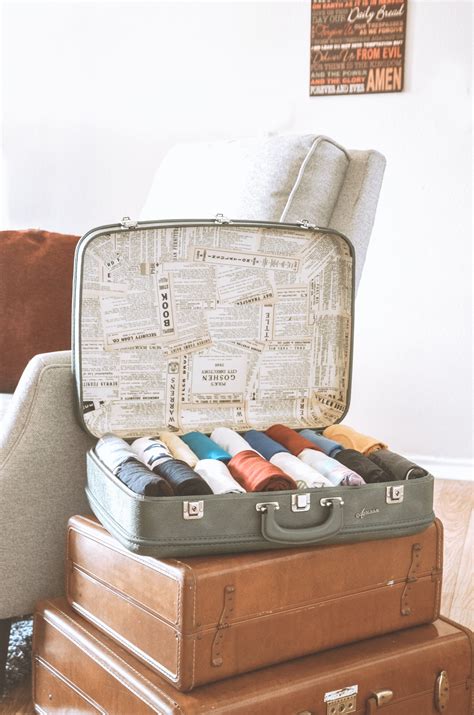 Repurposing Vintage Suitcases Small Space Organization Vintage