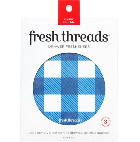 Fresh Threads Luggage Freshener In Clean Scent Pack Of 3 Individually