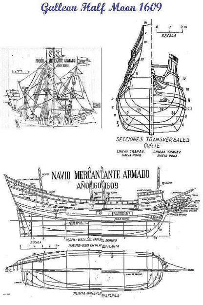 Galleon Half Moon 1609 Ship Model Plans Best Ship Models