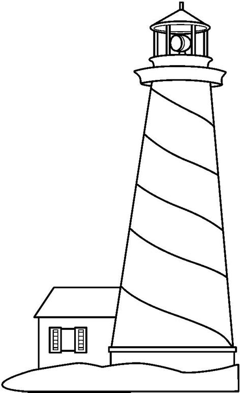 Black And White Lighthouse Clip Art Sketch Coloring Page Clip Art