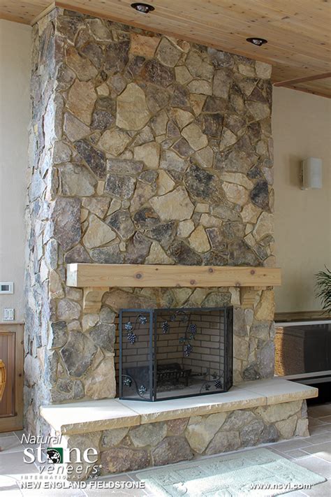 New England Fieldstone Fireplace Fond Du Lac Natural Stone