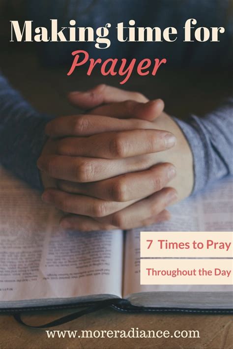 Making Time For Prayer More Radiance