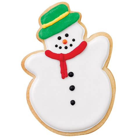 That spicy sweet taste and the immediate crunch as you bite in. Traditional Snowman Cookie | Wilton