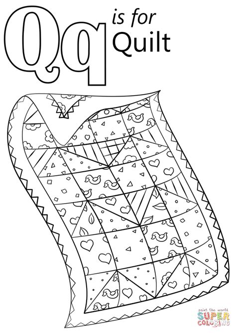 Free printable q for quack coloring page with handwriting practice and download free q for quack coloring page with handwriting practice along with coloring pages for other activities and coloring sheets. Letter Q Is For Quilt Coloring Page From Letter Q Category ...