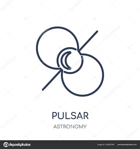 Pulsar Icon Pulsar Linear Symbol Design Astronomy Collection Stock