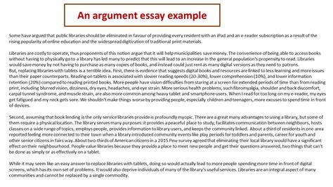 An Argument Essay Exampleand Outline Topics Step By Step 1
