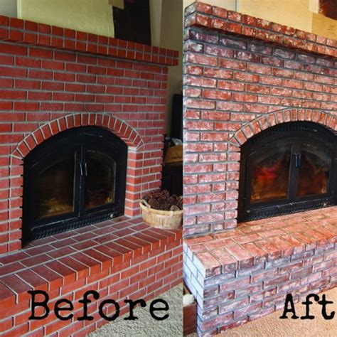 Distressed White Brick Fireplace