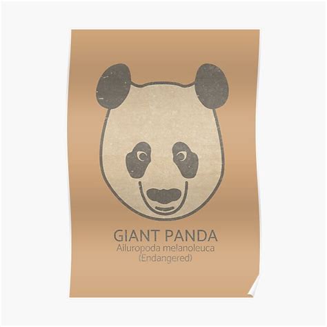 Giant Panda Endangered Collection Poster For Sale By Lisstudio