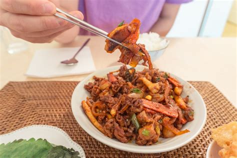 Osam Bulgogi From Soo Mis Side Dishes Korean Spicy Stir Fried Squid