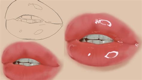 How To Draw Realistic Lips Beginners Digital Painting Tips For Digital Painting Youtube