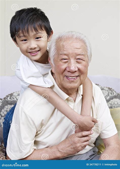 asian grandpa and grandson stock image image of enjoyment 34778211