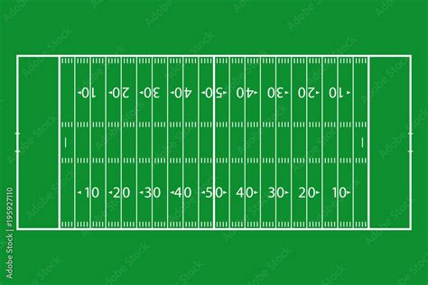 American Football Field Green Grass Football Court Template