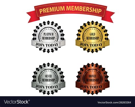 Premium Membership Badges Royalty Free Vector Image