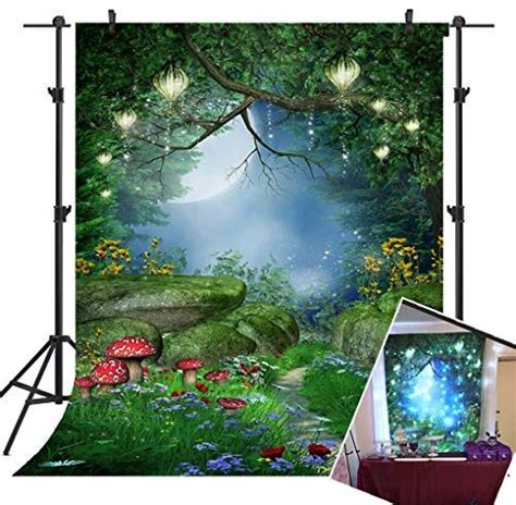 Mehofoto Enchanted Forest Backdrop Mushrooms And Fairy La