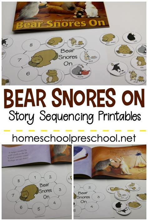 Bear Snores On Sequencing Cards Hibernation Preschool Activities