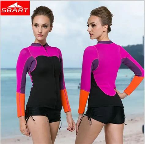 2mm Neoprene Wetsuit Shirt Long Sleeve Super Stretch Surfing Wetsuit Tops For Women Scuba Dive