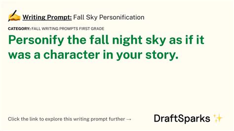 Writing Prompt Fall Sky Personification Draftsparks