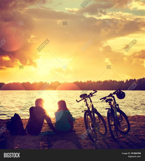 Romantic Couple Bikes Image And Photo Free Trial Bigstock