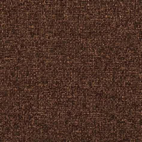Coffee Brown Plain Tweed Upholstery Fabric By The Yard K9619