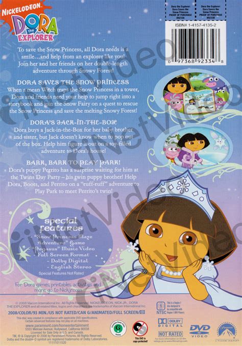 Dora The Explorer Dora Saves The Snow Princess On Dvd Movie