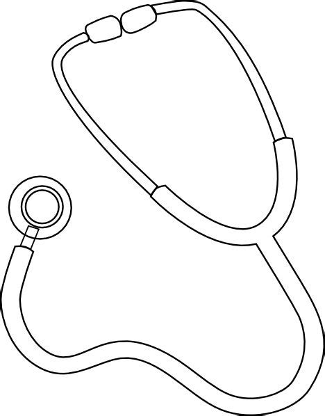 Stethoscope Clip Art Stethoscope Outline Clip Art Coloring Pages