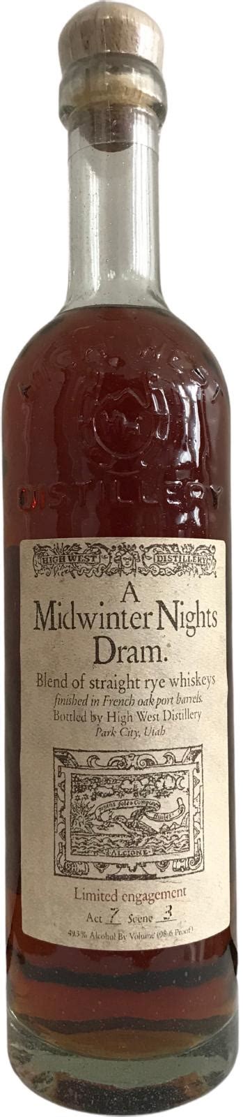 High West A Midwinter Nights Dram Ratings And Reviews Whiskybase