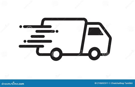Fast Delivery Truck Icon Fast Shipping Design For Website And Mobile