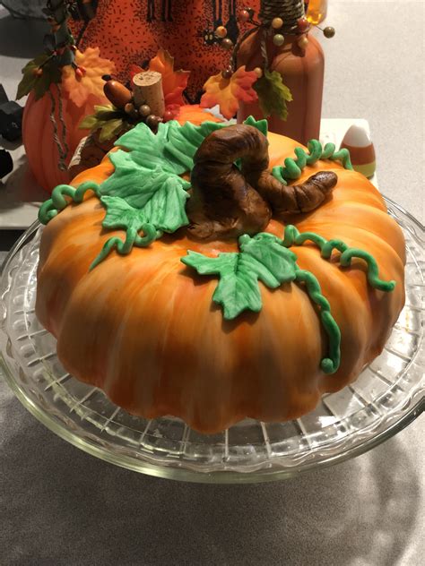 Pumpkin Fondant Cake Pumpkin Cake Halloween Pumpkin Cake Halloween