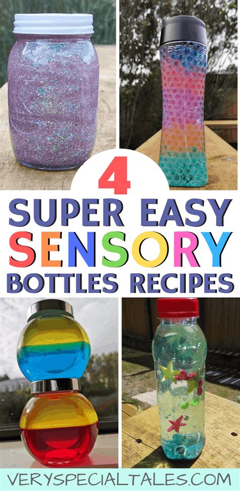 7 Diy Sensory Bottles Recipes Oil Glitter Glue Water Beads And Hand