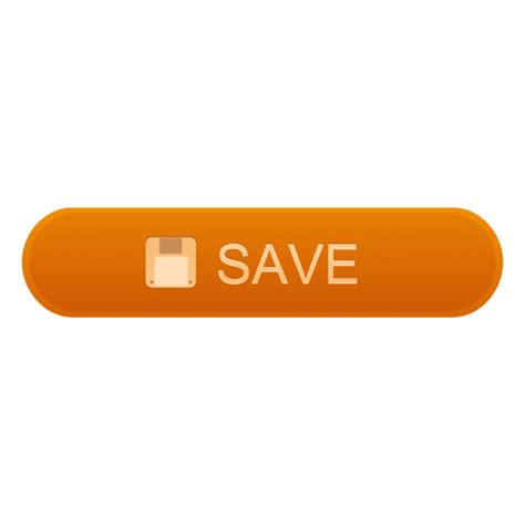 Save Orange Button Transparent Png And Svg Vector File
