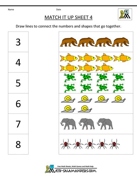 Math Worksheets Kindergarten D1c