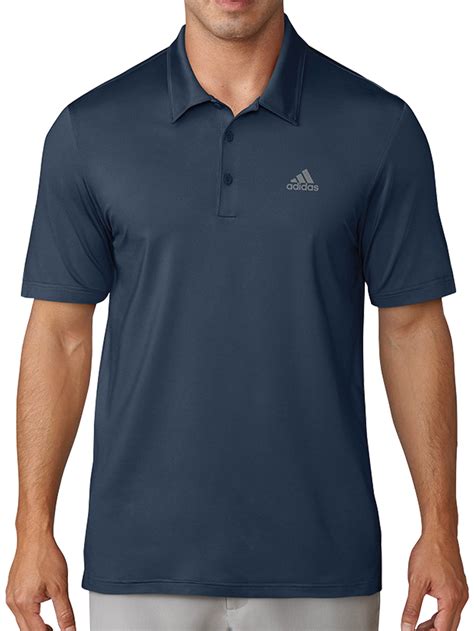 Adidas Golf Mens Chest Logo Solid Polo Shirt Small Navy