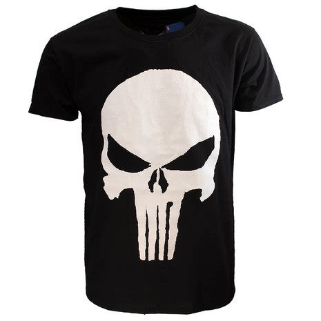 Marvel The Punisher Jagged Skull T Shirt Officiële Merchandise Popmerch com
