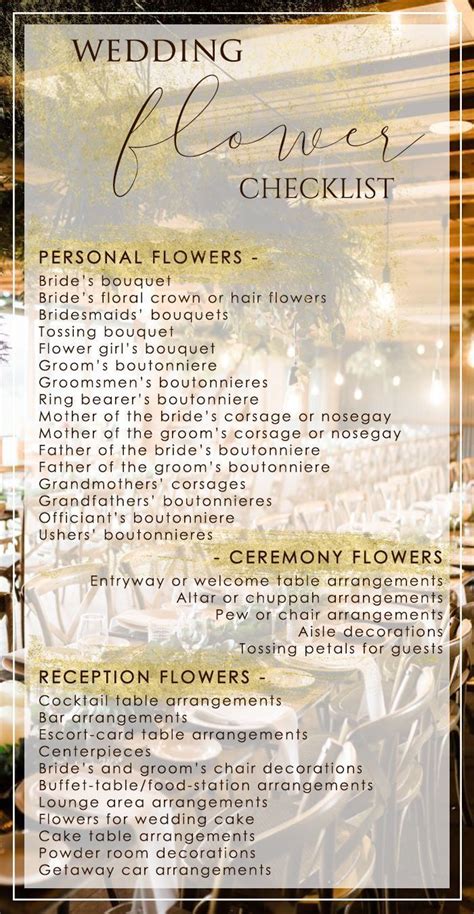 Wedding Flower Checklist Artofit