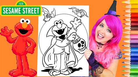Sesame street coloring sheets are fun and entertaining to young kids, we cannot deny that. Coloring Elmo Halloween Vampire Sesame Street Coloring ...