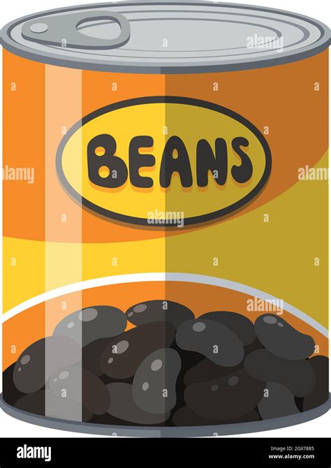 Black Beans In Aluminum Can Stock Vector Image And Art Alamy